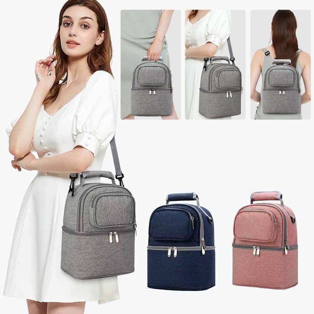 Double Layer Maternity Backpack Insulation Material Mommy Bag Breastmilk Cooler Bag  Breastfeeding