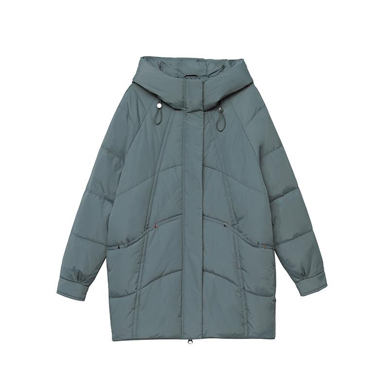 Women's Mid-Length Down Cotton Coat 2023: Hot Style, New Plus Size, Thick, Fashionable, Loose, Warm Cotton-Padded Jacket