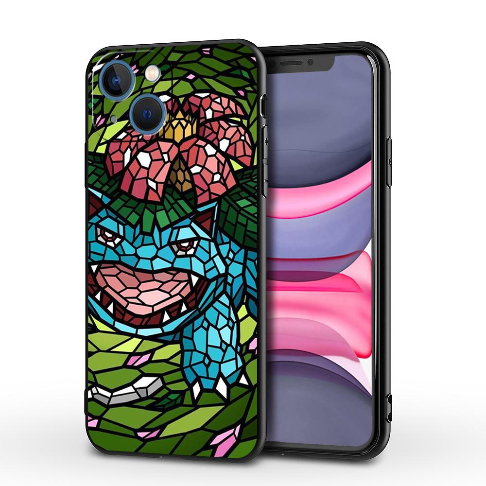 Barevný obal Pokemon Pikachu pro iPhone XR XS X 12 Mini 13 Pro Max SE 14 Plus 7 8 6s 11 14Pro 13Mini 14 Matný TPU Měkký Kryt