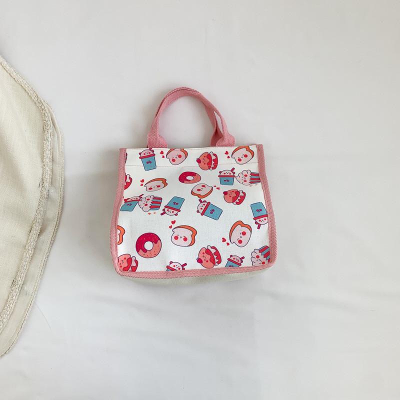 Модная Розовая и Фиолетовая Холщовая Сумка-Тоут для Женщин Стильная Простая Большая Вместимость розовый