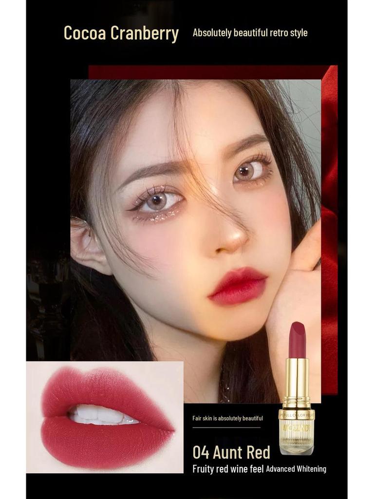 Marco Andy Velvet Essence Long-lasting True Red Waterproof Lipstick - Enhances Complexion, Non-stick
