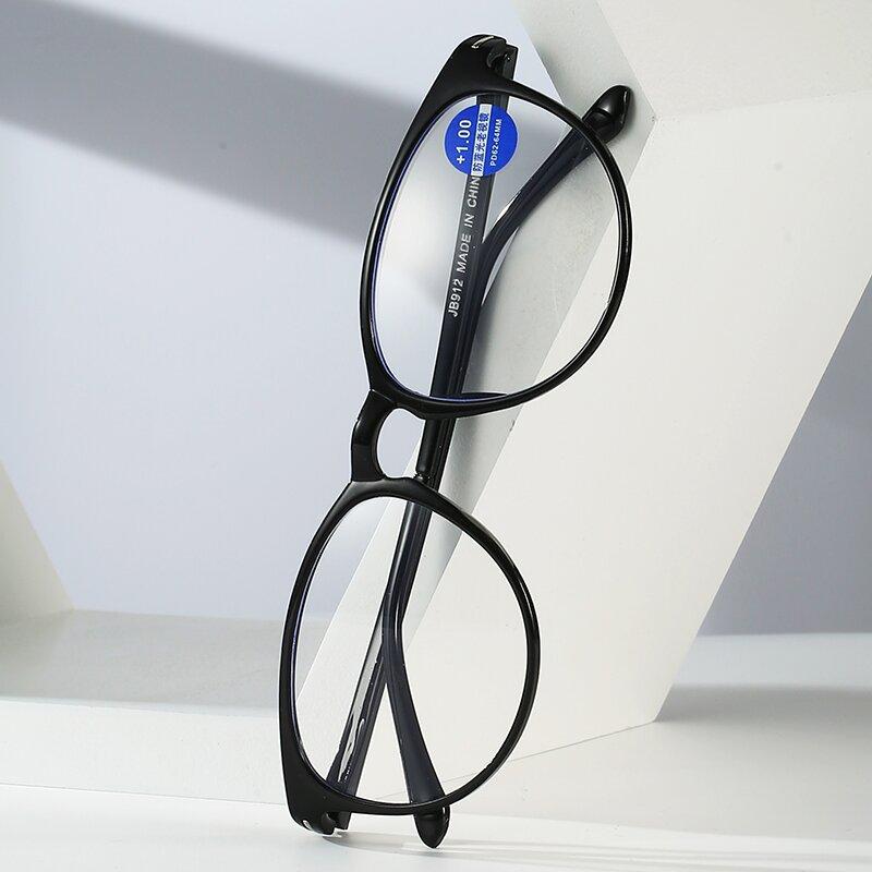 Reading Glasses Men Women Vintage Anti Blue Light Presbyopic Eyeglasses Round Full Frame Eyewear +0.5 +1.0 +1.5 +2.0 +2.5 ~ +4.0