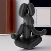 Small Meditation Dog Statue Funny Balloon Puppy Figurine Cute Animal Craft for Living Room Desktop Shelf Decor