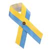 Ukraine Awareness Ribbon Pins Ukraine Flag Pin Ukrainian Pin Satin Blue and Yellow Ribbon Shaped Pin Ukraine Gifts