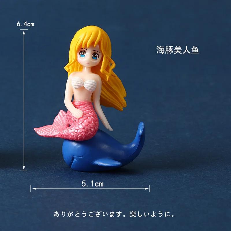 

Pretty Mermaid Figurines Aquarium Fish Tank Little Mermaid Ornament DIY Cake Decor Desk Craft Accessories Home Decorations Gifts