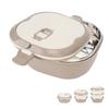 Boîte à déjeuner en acier inoxydable 304 Grande capacité Portable Isotherme Scellée Étudiant Boîte Bento avec cuillère pour École Bureau