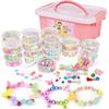 Sanlebi Enfants Bricolage Perles Set,2000 Pièces Bracelet Perle Pour Fabrication De Bracelets,Collier,Kit Fabrication Bijoux Jeux