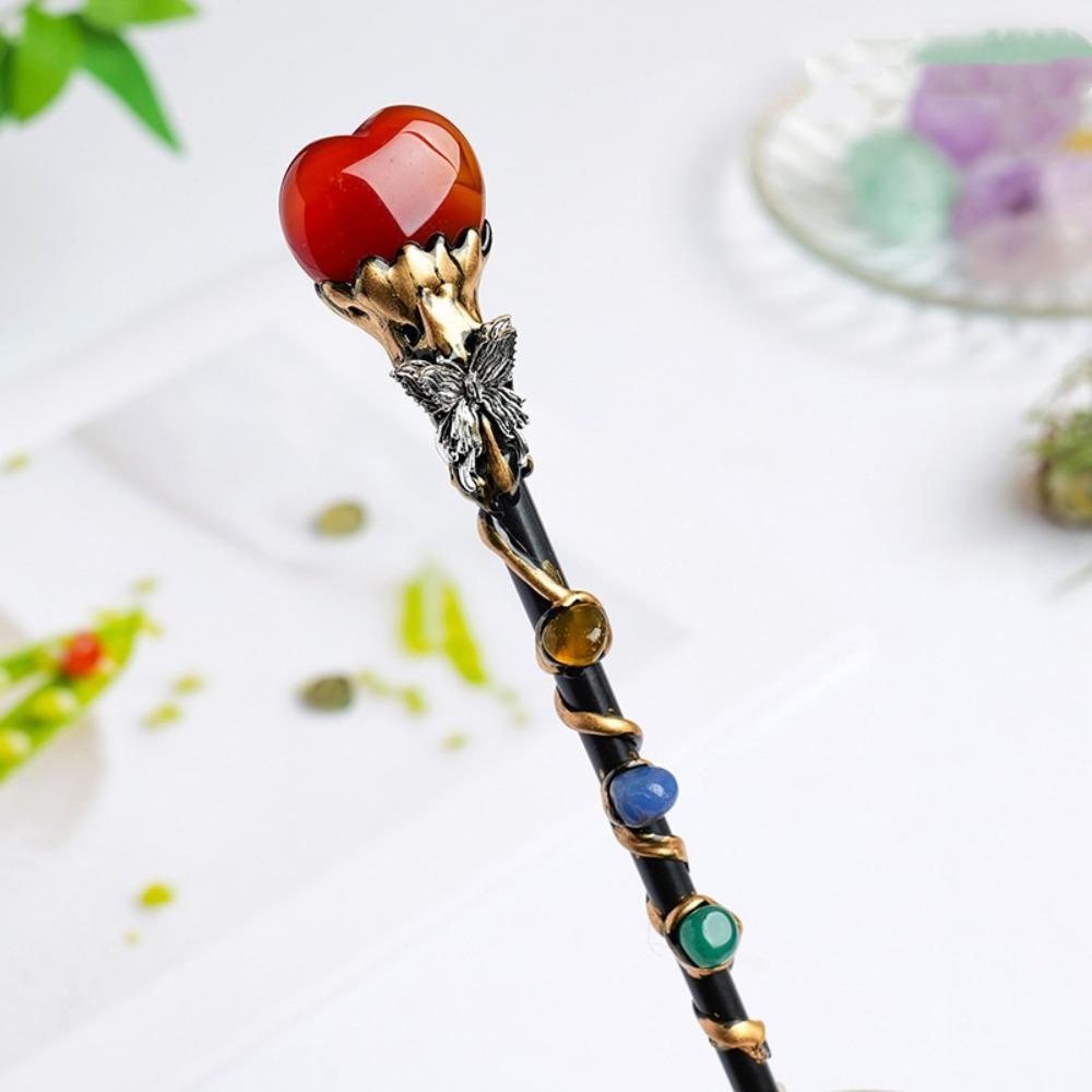 DIY Handmade Fairy Stick Halloween Prop Magic Scepter Creative Crystal Magic Wand Holiday Gift