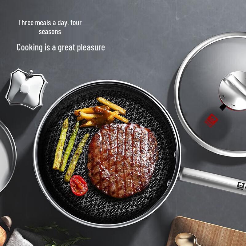 Kombach Red Dot Temperature Sensing Non-Stick Frying Pan