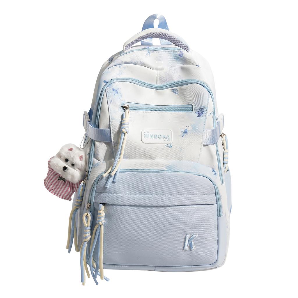 Schoolbag Korean Version of the New Backpack Large-capacity Anti-splashing Fashion Backpack Leisure Campus Style Female High School College Student