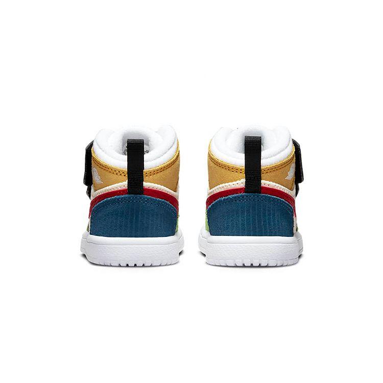 Jordan Air  1 Mid Alt SE GC Non-Slip Shock Absorption Durable Mid-Top Retro Basketball Shoes Baby Sneakers White Red DR6961-100