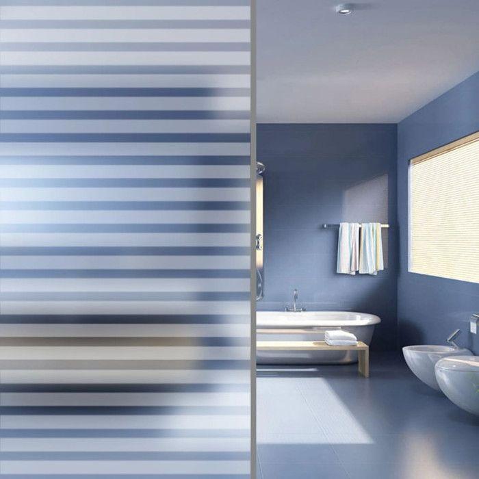 VidaXL Frosted Window Film Striped Design 0.9x5 M PVC 142788