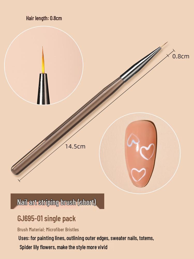 Japanese Nail Art Brush Set: Liner Gel Pens for Beginner Flower Painting & Blending