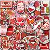 50PCS Cherry Downtown Stickers, Colorful Graffiti Decorative Stickers for Cups, Notebooks, Phones, and Luggage