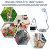 Portable Camping Shower Outdoor with Shower Pump USB Rechargeable Electric Shower Pump for Camping Car Washing Gardening Pet