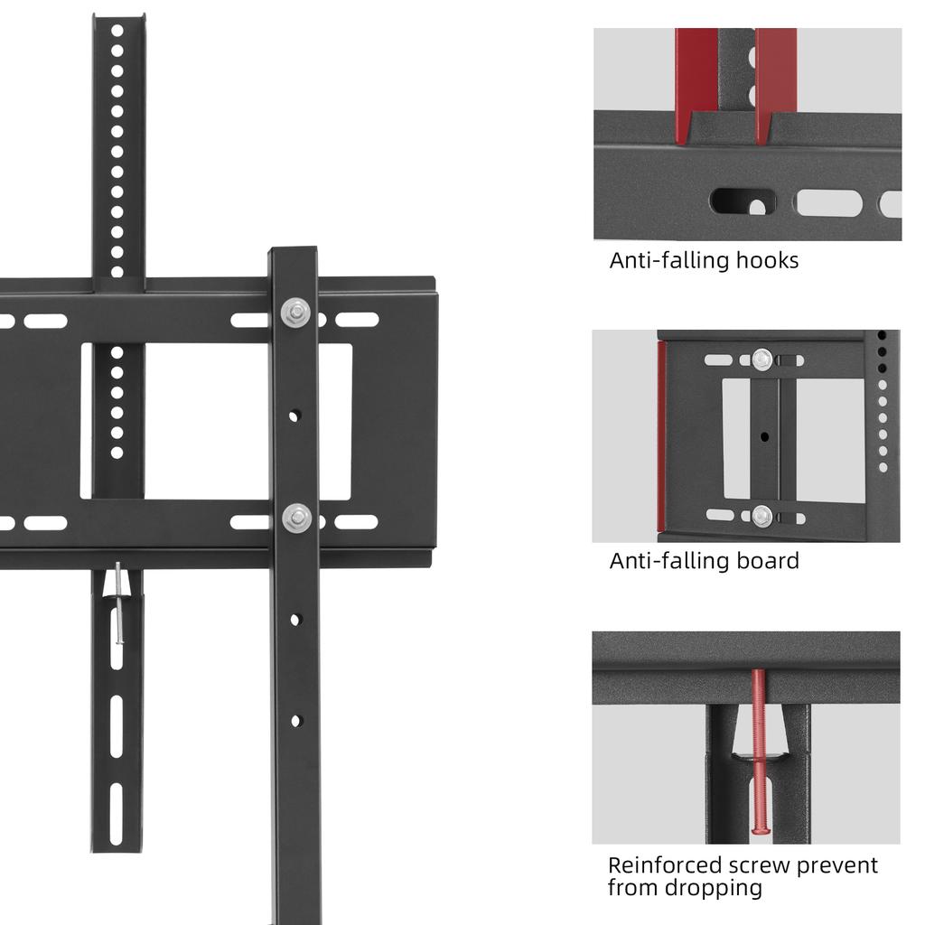 Heavy Duty TV Floor Stand High Adjustable Universal for 32-86 Inches