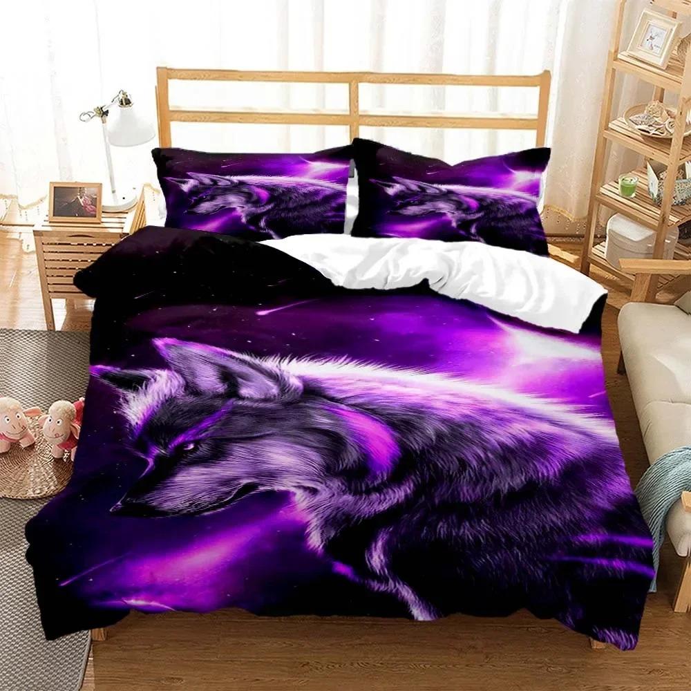 Wolf Digital Print Polyester Bedding Sets Child Kids Covers Boys Bed Linen Set For Teens Bedding Set Bed Comforter Set