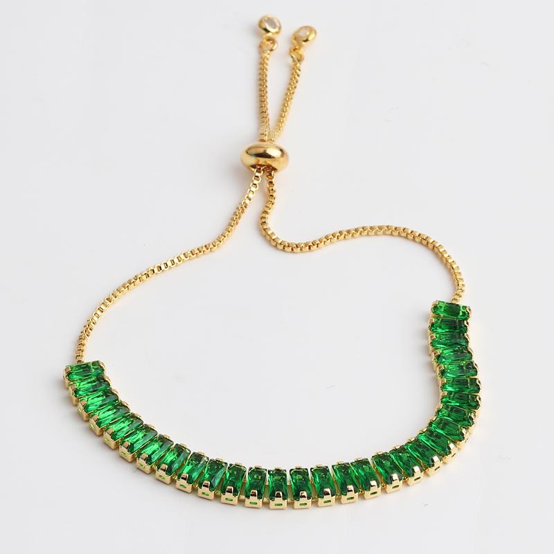 Women's Gold Colorful Choker Necklace Shiny Rainbow Crystal Zircon Tennis Chain Statement Jewelry Dropshipping