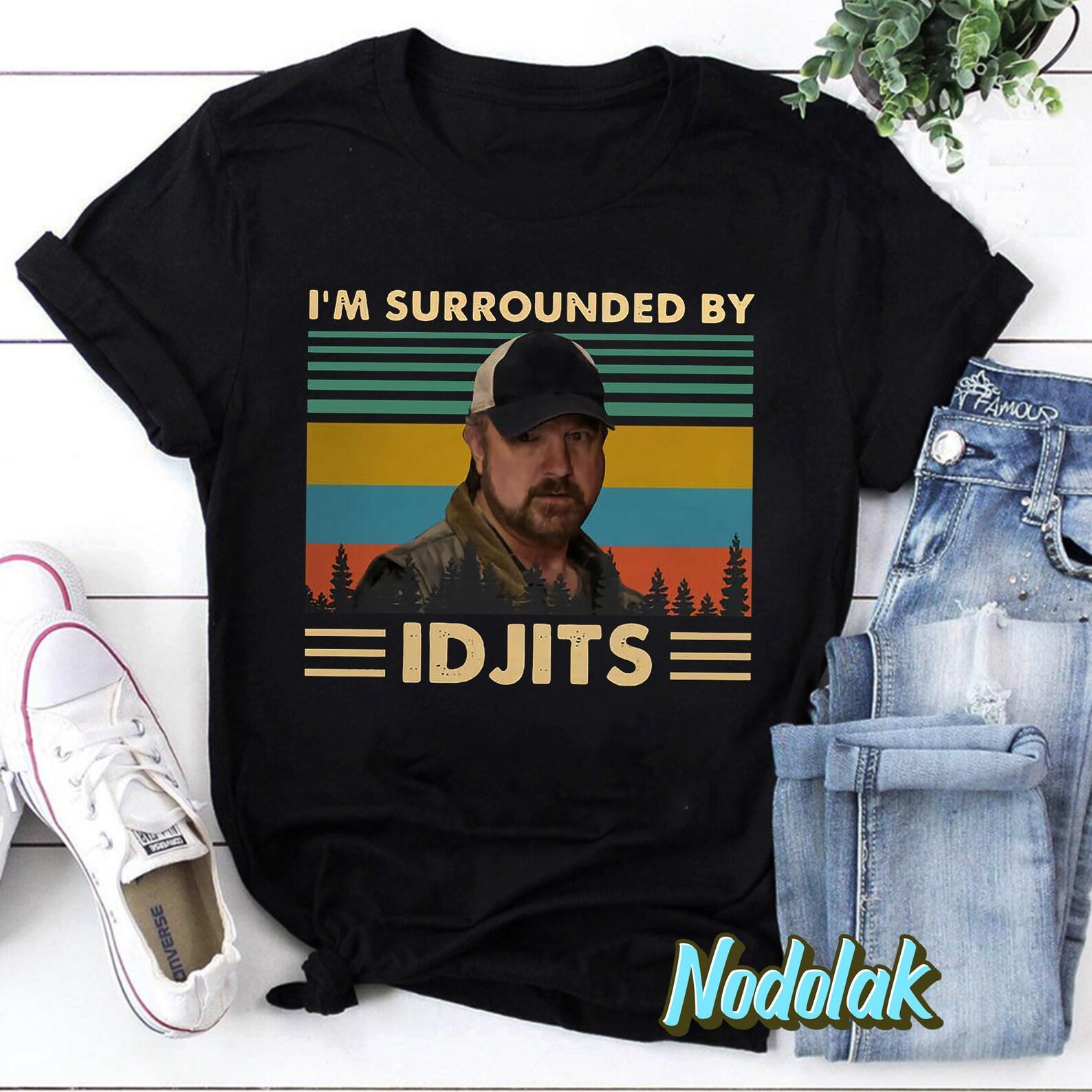 Supernatural I’m Surrounded By Idjits Vintage T-Shirt, Idjits Shirt, Supernatural Shirt, Bobby Singer Shirt, Supernatural Idjits Shirt 2XL