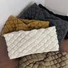 Woolen Criss-Cross Argyle Headband: Wide Warm Winter Hair Accessory