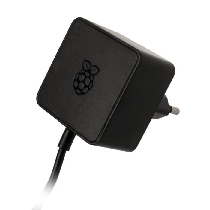 Adaptateur secteur externe - Raspberry Pi - 4 Model B - 3 A - Noir