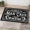 1pc "Welcome To The Man Cave, My Cave, My Rules" Doormat, for Indoor/Outdoor Use, Perfect Gift for Dad or Man Cave Enthusiasts
