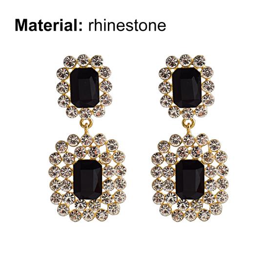 Earrings All-match Anti-rust Alloy Geometric Long Drop Earrings for Dating