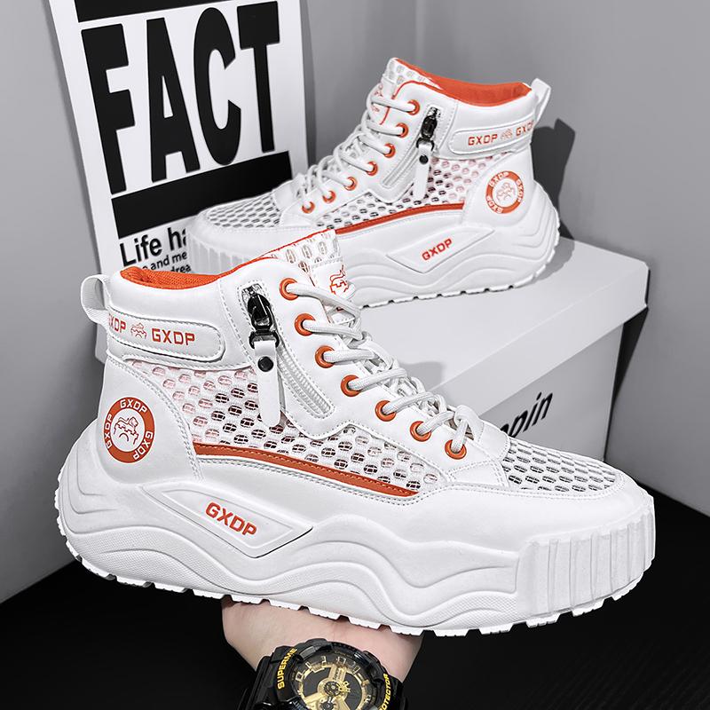 

Мода Мужская Модная Уличный Стиль Обувь для Ходьбы Подходит для Мужских Мероприятий на Открытом Воздухе Удобные Нескользящие Кроссовки на Шнуровке для Бега 39