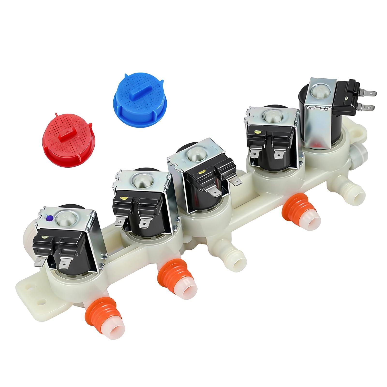 

AJU75152601 Plastic Inlet Valves Assembly Washer Water Inlet Valves Solenoid Valves for Washing Machine Easy to Install 1