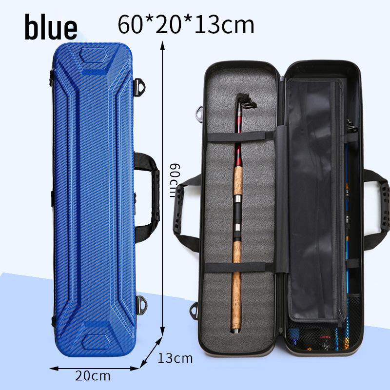 Compact ABS Hard Shell Fishing Rod Bag - Lightweight & Portable for Ice, Sea, Stream, and Raft Fishing