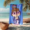 Custom Name Ultra-Soft Beach Towel with Alvin and the Chipmunks Theme,Ideal for Pool - Camping, Diving - Perfect Travel Essential, Vibrant Beach Towel