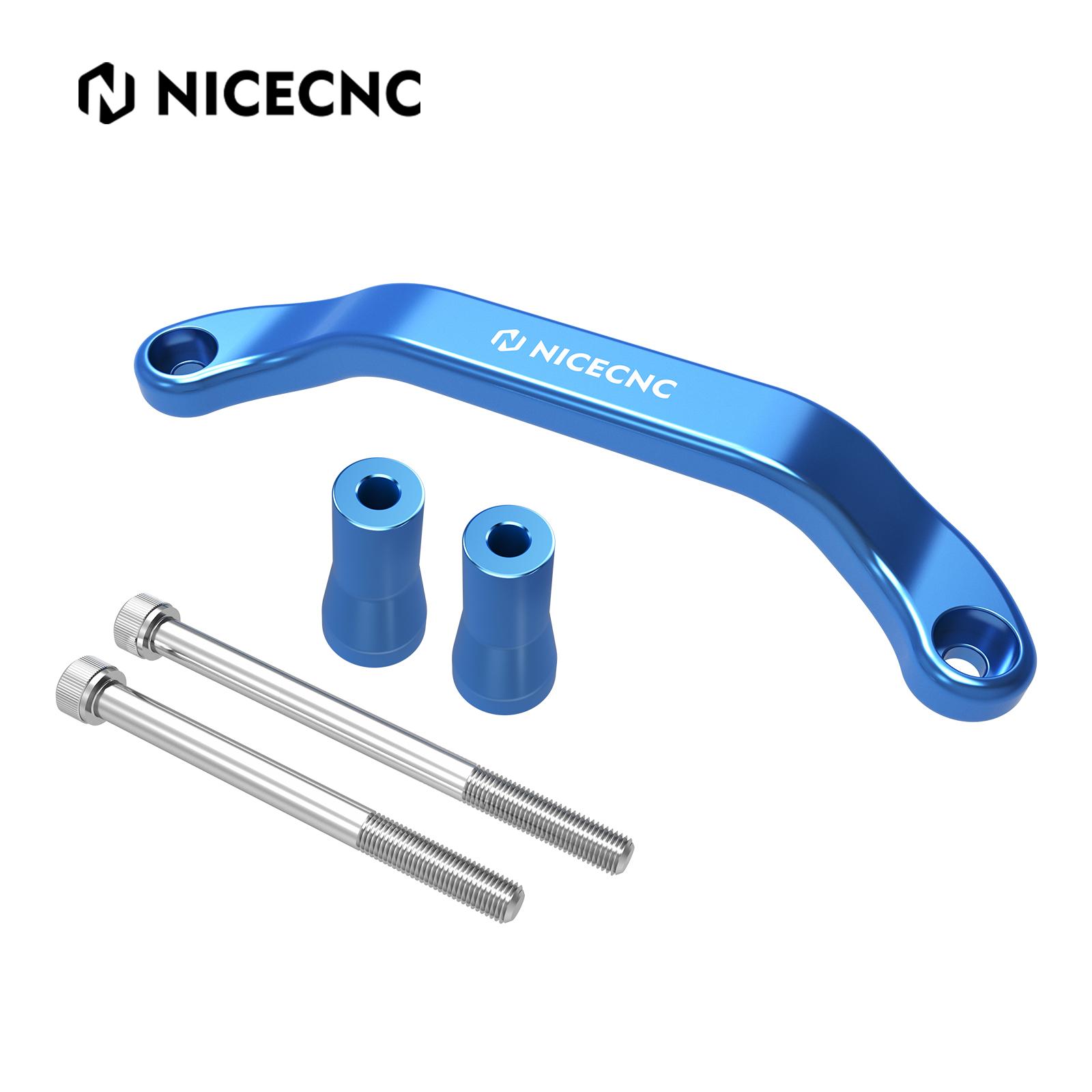 NICECNC For Husqvarna TE 300 TE 250 FE 450 FE 450 FE 501 2024 2025 Forged Aluminum Rear Grab Handle Bar TC TX 300 FC FX 350 450 синий