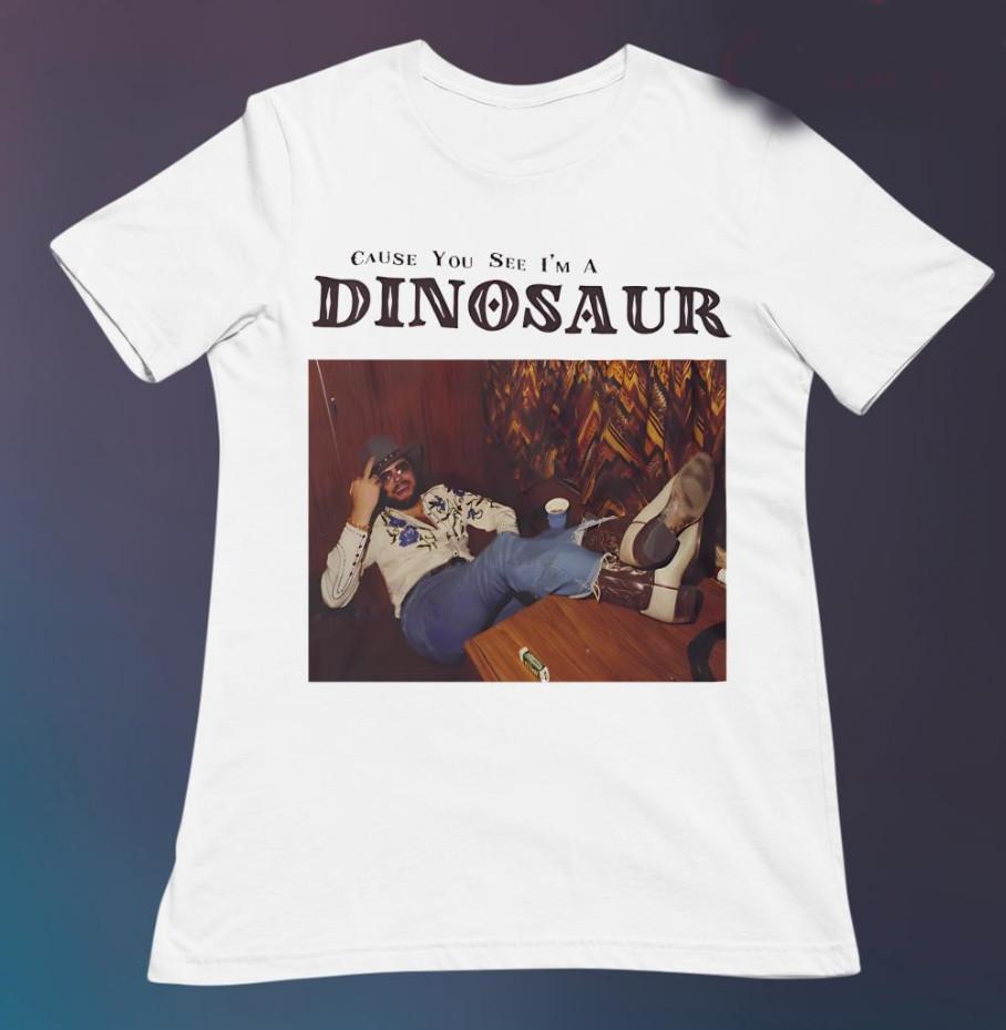 

Hank Williams Jr. cause you see I039;m a dinosaur T-shirt size S-5XL Unisex T-Shirt XL