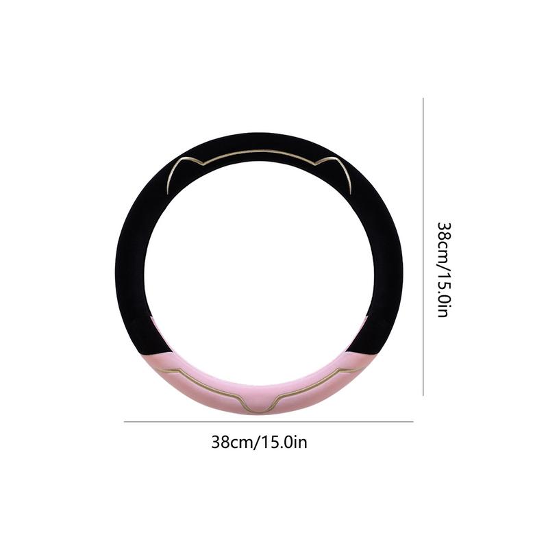 Steering Wheel Cover Cold Weather Non-Slip Plush Steering Wheel Protector Cover For Sedan Minivan Trucks Long Drive Road Trip