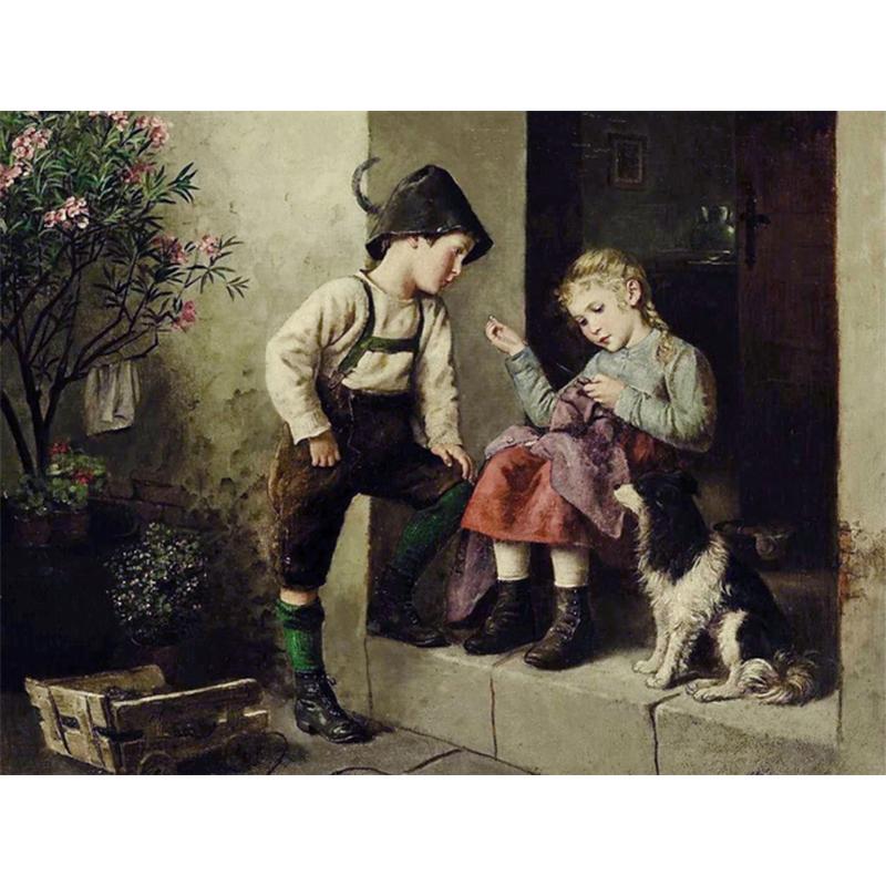 5D Diy Diamond Painting Landscape Garden Child Cross Stitch Kits Full Round Drill Embroidery Mosaic Art Picture Home Decor Gift