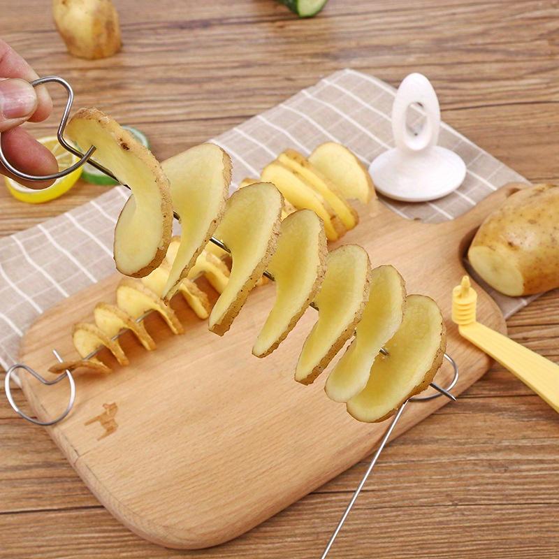 1pcs Rotary potato slicer Barbecue potato pie hand slicer Vegetable spiral slicer String potato cucumber carrot slicer