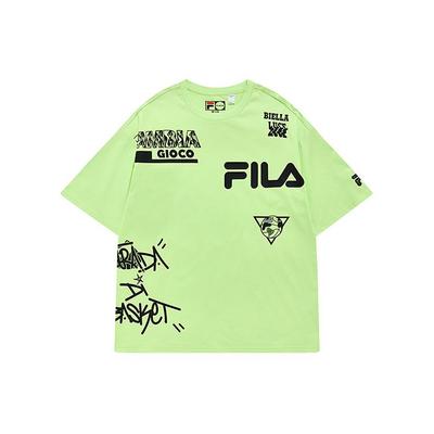 Printed Basketball Casual Round Neck Short Sleeve Drop Shoulder T-Shirt Men Tops Green T11M225112FLG