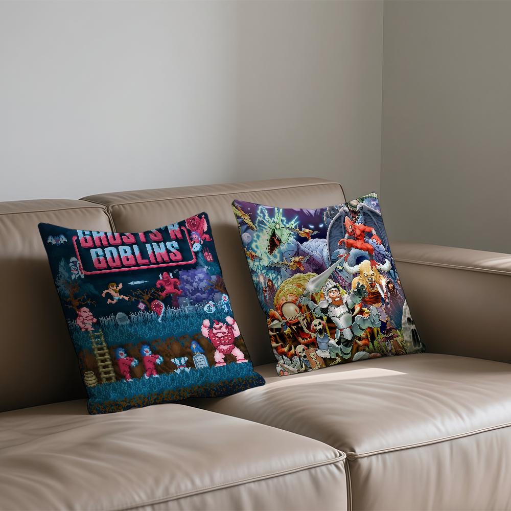 cushion cover N G-Goblins Square Sofa Game Cushion Cover Casual Skin-Friendly G-Ghosts Comfortable Pillow Cover