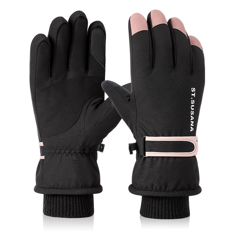 Cheap Motorcycle Winter Windproof Thicken Women Hand Warm Waterproof Ski Gloves