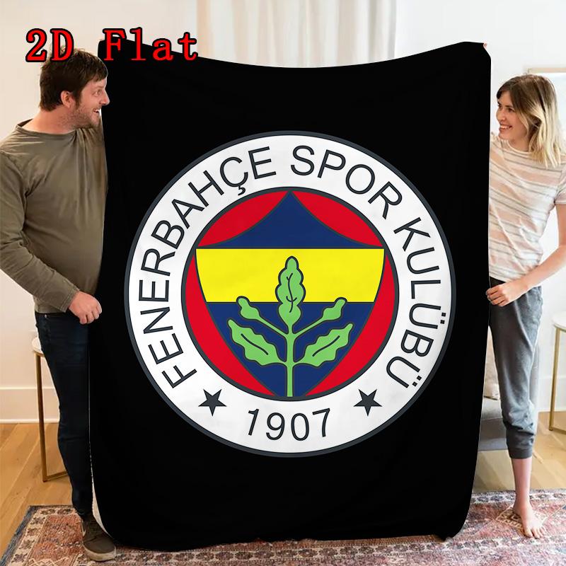 Fenerbahce 2D Flat Pattern Flannel Blanket, High quality All Seasons, Home Decor, Warmth and Comfort, Perfect for Christmas Gifts.