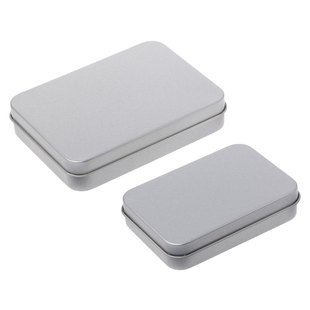 Small Metal Tin Silver Flip Storage Box for Case Organizer For Money Coin Candy