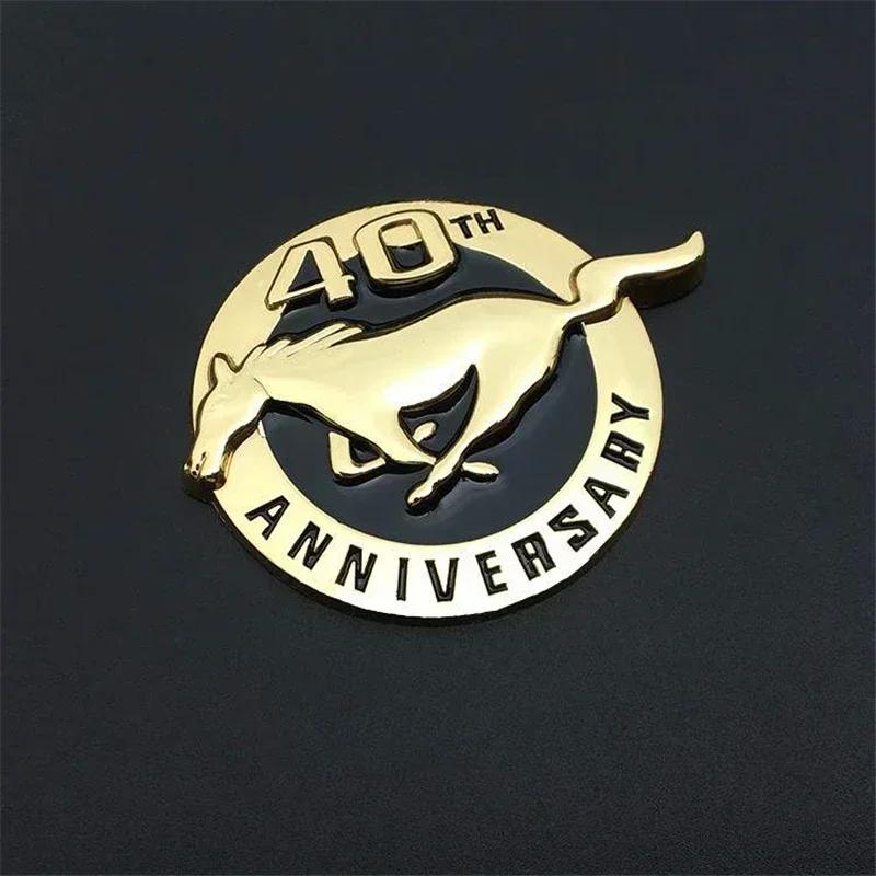 Car Sticker 2026 Ford 2025 Hot 8X7CM Car Accessories Running Horse 40TH ANNIVERSARY Logo for Ford Shelby GT Emblem Metal Badge R