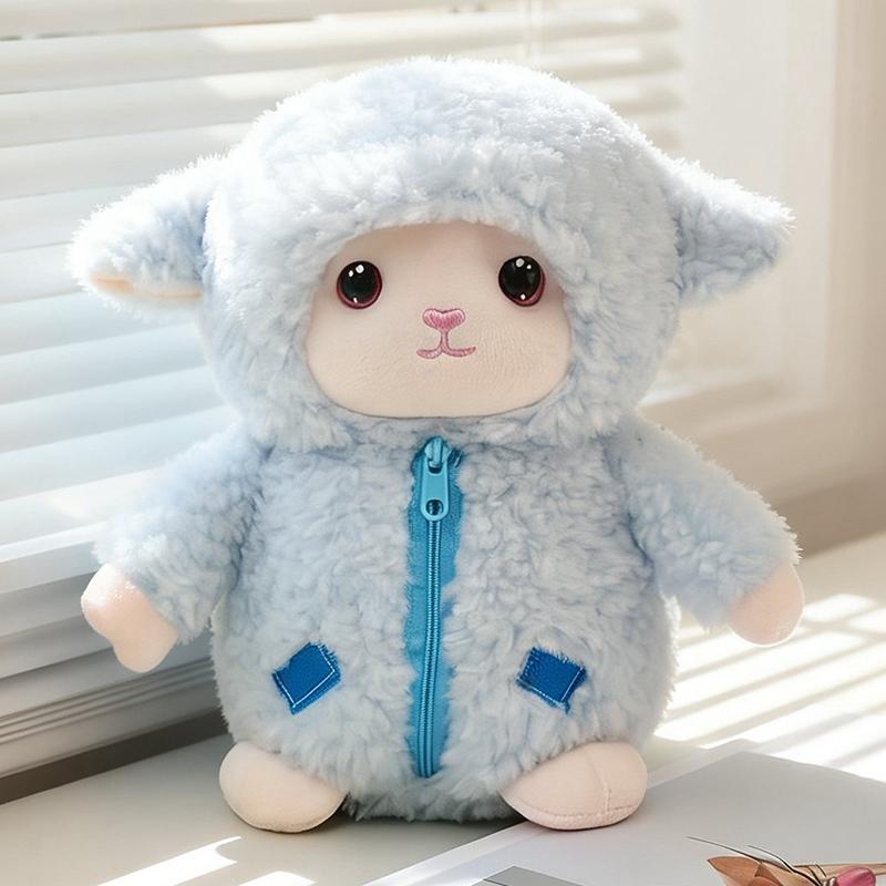 25Cm Cartoon Cute Sheep Plush Doll Pillow Brown Pink Blue Dress Up Sheep Animal Stuffed Toy Home Decoration Gift For Children