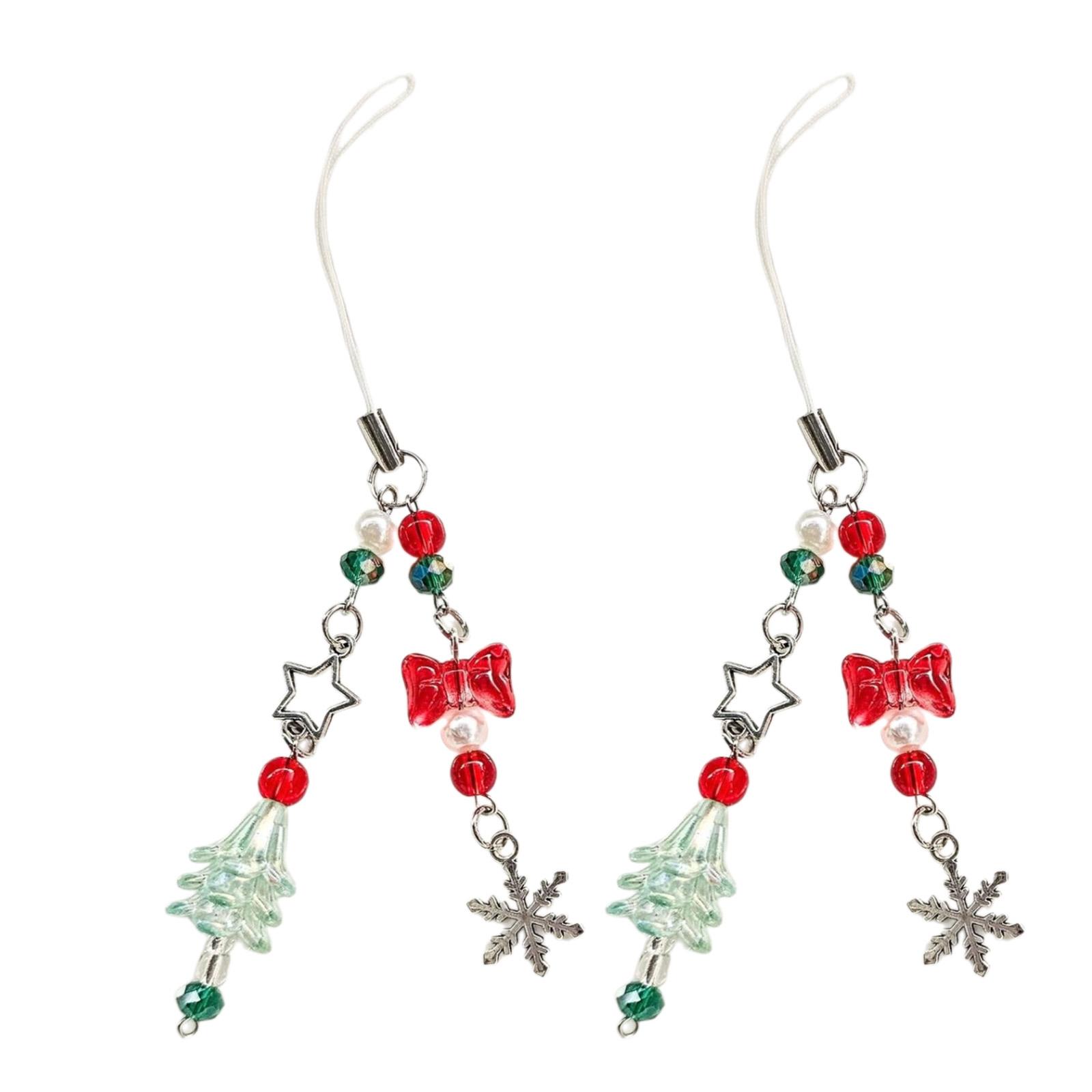 

Snowflake Christmas Tree Keychain Charm Sturdy Alloy Holiday Decoration Accessory for Indoor and Outdoor Trees Use T2