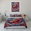 Colorful Fish Art Trio Decor 3Pc Multiple Sizes Kid'S And Adults' Bedroom Exquisite 3Pc Bedding Set, Gift