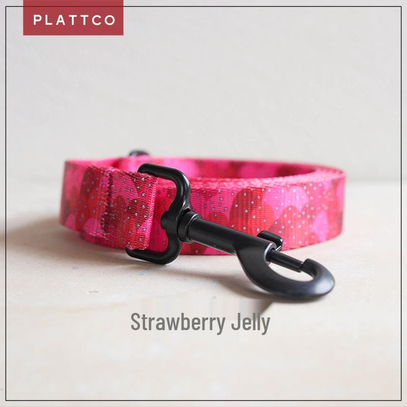 PLATTCO Strawberry Jelly Dog Collar & Leash PDL322 XL 2.5cm*120cm