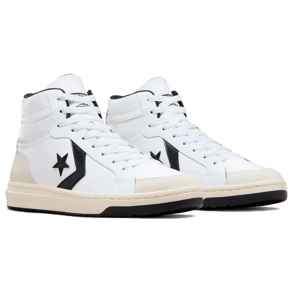 Converse Pro Blaze Classic Round Toe Comfortable Mid-Top Retro Basketball Shoes Unisex Sneaker White A07938C