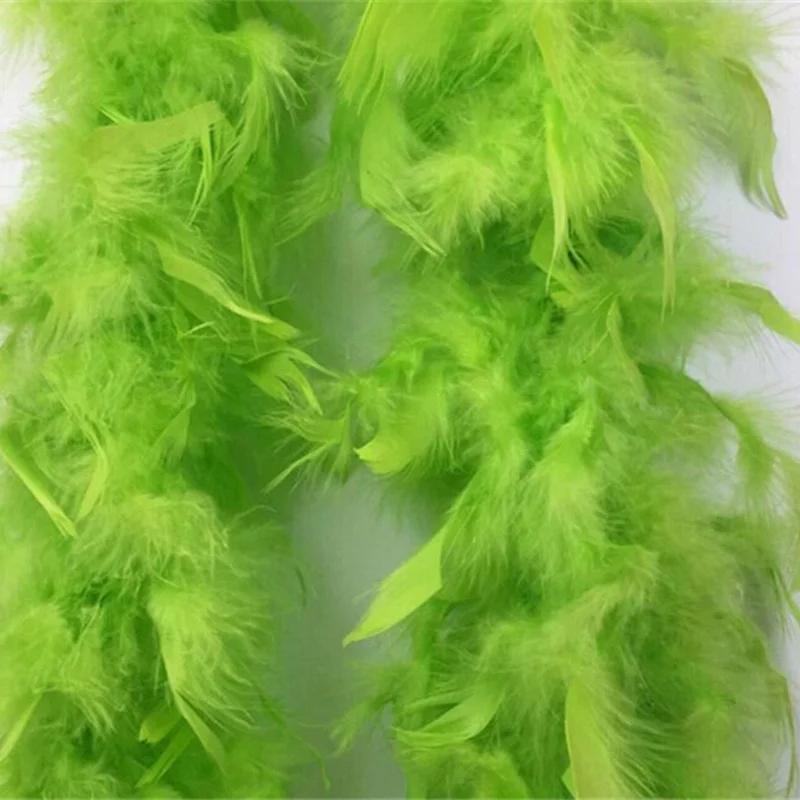 DIY 2 Meters Super Thicken Chandelle Turkey Feathers Boa Trim 80g Scarf/Costume/Party Dress Marabou Feathers for Crafts Boas Plumas