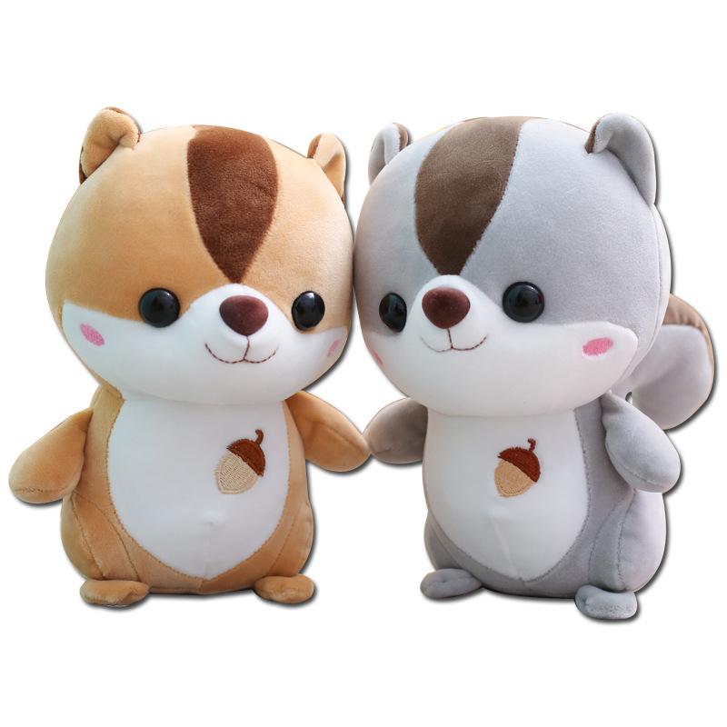 Squirrel Plush Toy Pillow Doll Soft Animal Doll Children Girl Gift Grab Machine Doll Street Stall