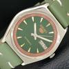 VINTAGE SEIKO 5 AUTOMATIC 6349A JAPAN MENS GREEN COLOR DIAL WATCH A708305-1